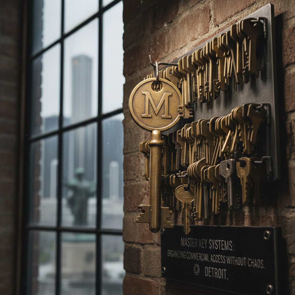Locksmith organizing commercial key hierarchy